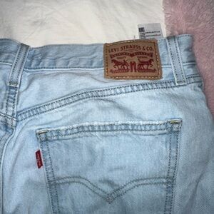 levies light blue washed straight leg jeans